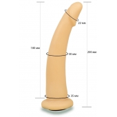 Телесная гладкая насадка-фаллоимитатор Harness - 20 см. - LOVETOY (А-Полимер) - купить с доставкой в Подольске