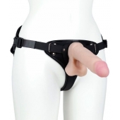 Женский пояс-трусики c 2 насадками и вагинальной пробкой WOMAN LONG - LOVETOY (А-Полимер) - купить с доставкой в Подольске