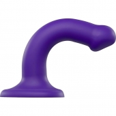 Фиолетовый фаллоимитатор-насадка Strap-On-Me Dildo Dual Density size S - 17 см. - Strap-on-me - купить с доставкой в Подольске