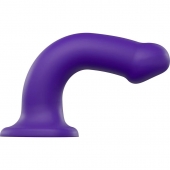 Фиолетовый фаллоимитатор-насадка Strap-On-Me Dildo Dual Density size L - 19 см. - Strap-on-me - купить с доставкой в Подольске