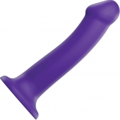 Фиолетовый фаллоимитатор-насадка Strap-On-Me Dildo Dual Density size L - 19 см. - Strap-on-me - купить с доставкой в Подольске