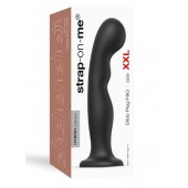 Черная насадка Strap-On-Me Dildo Plug P G size XXL - Strap-on-me - купить с доставкой в Подольске
