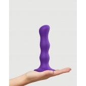 Фиолетовая насадка Strap-On-Me Dildo Geisha Balls size M - Strap-on-me - купить с доставкой в Подольске