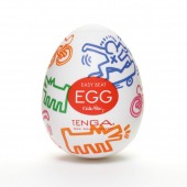 Мастурбатор-яйцо Keith Haring EGG STREET - Tenga - в Подольске купить с доставкой