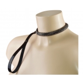 Эффектный сверкающий ошейник с поводком  Гламур - Sitabella - купить с доставкой в Подольске