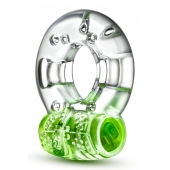 Зеленое эрекционное виброкольцо Arouser Vibrating C-Ring - Blush Novelties - в Подольске купить с доставкой