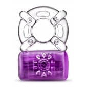 Фиолетовое эрекционное виброкольцо One Night Stand Vibrating C-Ring - Blush Novelties - в Подольске купить с доставкой
