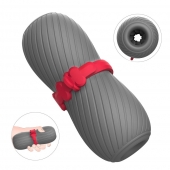 Серый эластичный мастурбатор с утяжкой - S-HANDE - в Подольске купить с доставкой