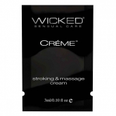 Крем для массажа и мастурбации Wicked Stroking and Massage Creme - 3 мл. - Wicked - купить с доставкой в Подольске