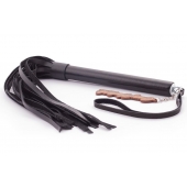 Черная кожаная плеть  Индиго  - 50 см. - Crazy Handmade - купить с доставкой в Подольске