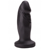 Чёрный анальный фаллос с ограничительным основанием - 12 см. - LOVETOY (А-Полимер)