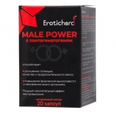 Капсулы для мужчин Erotichard male power с пантогематогеном - 20 капсул (0,370 гр.) - Erotic Hard - купить с доставкой в Подольске