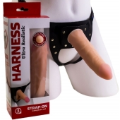 Страпон Харнесс из трусиков и насадки-фаллоса - 17,5 см. - LOVETOY (А-Полимер) - купить с доставкой в Подольске