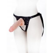 Страпон с регулируемым поясом - 19 см. - LOVETOY (А-Полимер) - купить с доставкой в Подольске