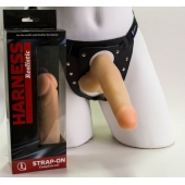 Приятный на ощупь фаллоимитатор на поясе Харнесс - 16,5 см. - LOVETOY (А-Полимер) - купить с доставкой в Подольске