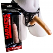 Фаллоимитатор телесного цвета на трусиках с плугом - 16,5 см. - LOVETOY (А-Полимер) - купить с доставкой в Подольске