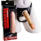 Телесная насадка-фаллос на трусиках с плугом - 16,5 см. - LOVETOY (А-Полимер) - купить с доставкой в Подольске