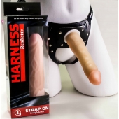 Телесная насадка-фаллос на трусиках с плугом - 16,5 см. - LOVETOY (А-Полимер) - купить с доставкой в Подольске