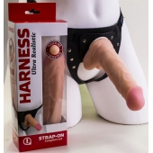 Страпон Harness из двух предметов: регулируемые трусики и насадка-фаллос - 17,5 см. - LOVETOY (А-Полимер) - купить с доставкой в Подольске