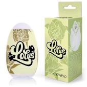 Белый нереалистичный мастурбатор в форме бутона цветка Lotus - 1137 - в Подольске купить с доставкой