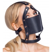 Черный намордник с кляпом-шаром Head Harness With A Gag - Orion - купить с доставкой в Подольске
