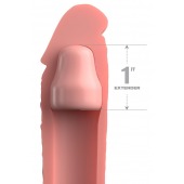 Телесная насадка-удлинитель 1 Inch Silicone X-tension - 17,8 см. - Pipedream - в Подольске купить с доставкой