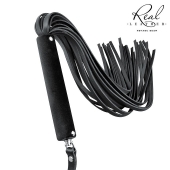 Черная кожаная плеть-флоггер - 84 см. - Notabu - купить с доставкой в Подольске