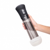 Черная автоматическая вакуумная помпа Pink Vibe с 2 уплотнительными кольцами - Pink Vibe - в Подольске купить с доставкой