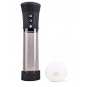 Черная автоматическая вакуумная помпа Pink Vibe с 2 уплотнительными кольцами - Pink Vibe - в Подольске купить с доставкой