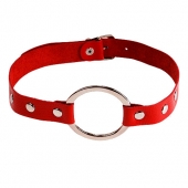 Кляп-кольцо на красных ремешках - Sitabella - купить с доставкой в Подольске