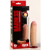 Страпон Харнесс: трусики с плугом и насадка из неоскин - 15,2 см. - LOVETOY (А-Полимер) - купить с доставкой в Подольске