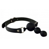 Силиконовый кляп-ёлочка на кожаных ремешках - Sitabella - купить с доставкой в Подольске