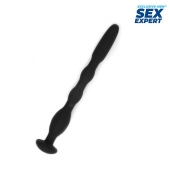 Черный силиконовый уретральный стимулятор - 10 см. - Sex Expert - купить с доставкой в Подольске
