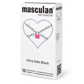 Ультрапрочные презервативы Masculan Ultra Safe Black - 10 шт. - Masculan - купить с доставкой в Подольске