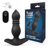 Черный анальный вибромассажер Sex Expert - 14,7 см. - Sex Expert - в Подольске купить с доставкой