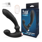 Черный вибромассажер простаты Sex Expert - 14,5 см. - Sex Expert - в Подольске купить с доставкой