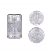 Прозрачный двусторонний мастурбатор Joy Cup - вагина и рот - Erokay - в Подольске купить с доставкой