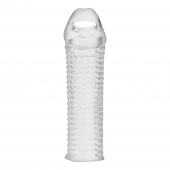 Текстурированная насадка на пенис Clear Textured Penis Enhancing Sleeve Extension - 16,5 см. - BlueLine - в Подольске купить с доставкой