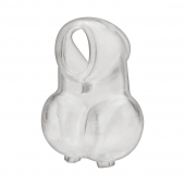 Прозрачная насадка-утяжка для мошонки Ball Sheath With Compression Cock Support - BlueLine - в Подольске купить с доставкой