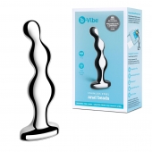 Стальной анальный фаллоимитатор для простаты Stainless Steel Anal Beads - 13 см. - b-Vibe - в Подольске купить с доставкой