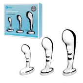 Набор из 3 стальных стимуляторов простаты Stainless Steel P-spot Training Set - b-Vibe - в Подольске купить с доставкой