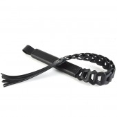 Черная кожаная плеть «Клеопатра» - 62 см. - Sitabella - купить с доставкой в Подольске