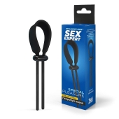 Черный ремень-лассо для усиления эрекции - Sex Expert - в Подольске купить с доставкой