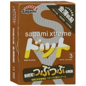 Презервативы Sagami Xtreme FEEL UP с точечной текстурой и линиями прилегания - 3 шт. - Sagami - купить с доставкой в Подольске