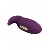 Фиолетовая анальная вибропробка с электростимуляцией Jefferson - 9,2 см. - Baile - купить с доставкой в Подольске
