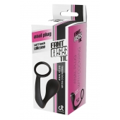 Черное эрекционное кольцо с анальной пробкой Anal Plug With Cockring - Dream Toys - в Подольске купить с доставкой