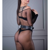 Черный кожаный пояс Sex Game - БДСМ Арсенал - купить с доставкой в Подольске