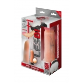 Телесный страпон Harness LESBI с вагинальной пробкой - 16,5 см. - LOVETOY (А-Полимер) - купить с доставкой в Подольске