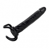 Чёрная насадка-фаллос для двойного проникновения INFLATABLE DILDO SLIM DONG  - 13,5 см. - Toyz4lovers - в Подольске купить с доставкой