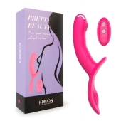 Розовый поясной вибратор с пультом ДУ - I-MOON - купить с доставкой в Подольске